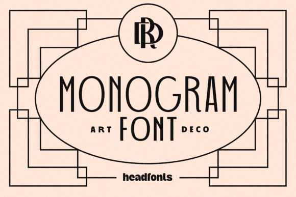 Art Deco Monogram: A Creative Display Font for Modern Branding