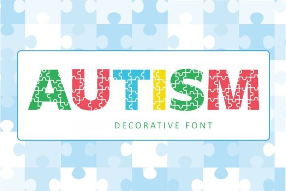 Autism: A Puzzle Piece Display Font for Creative Projects