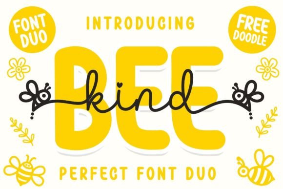 Bee Kind Duo: A Playful Font for Creative Projects