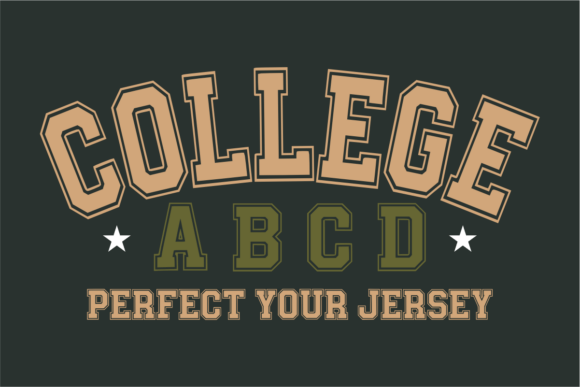College Abcd: Your Go-To Typeface for Athletic Branding