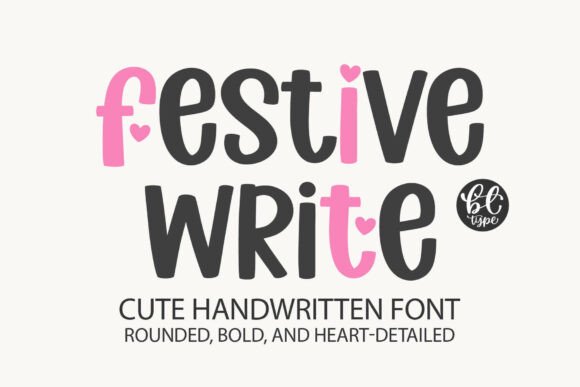 Festive Write: A Handwritten Font with a Charming Twist