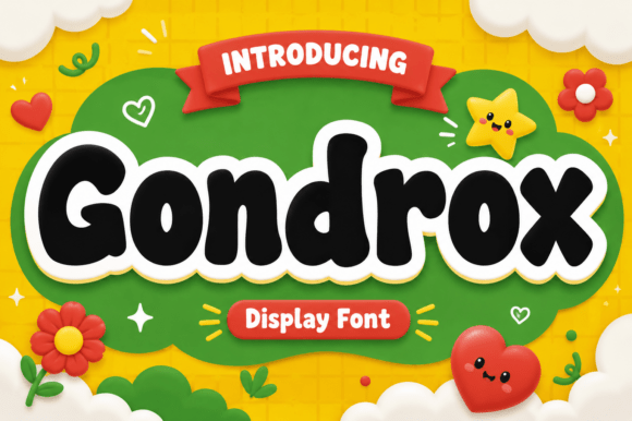 Gondrox: A Playful Display Font for Joyful Branding
