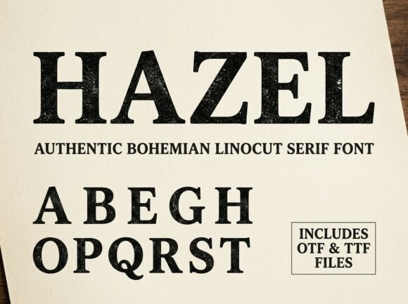 Hazel: The Linocut Serif with a Hand-Pressed Soul