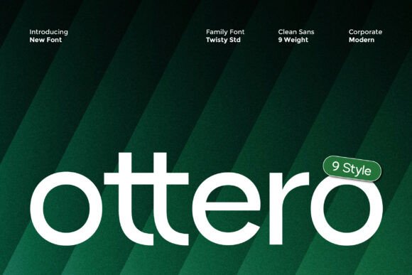 Ottero: Mastering Modern Typography with a Clean Sans Serif Font