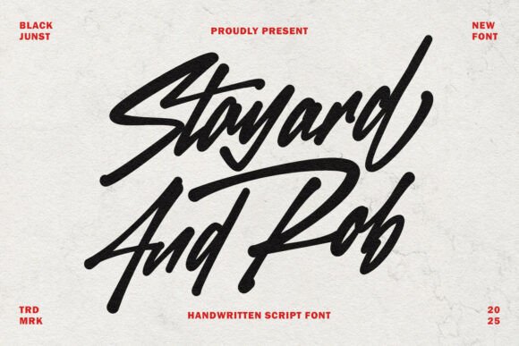 Stayard and Rob: A Bold Handwritten Script for Modern Design