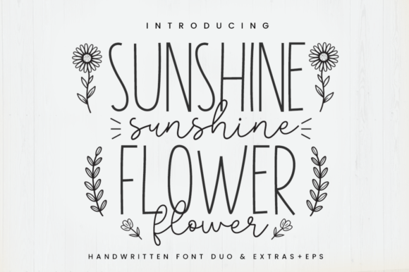 Sunshine Flower: A Font Pairing for Uplifting Designs