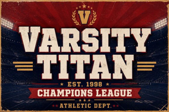 Varsity Titan: Commanding the Field of Athletic Typography